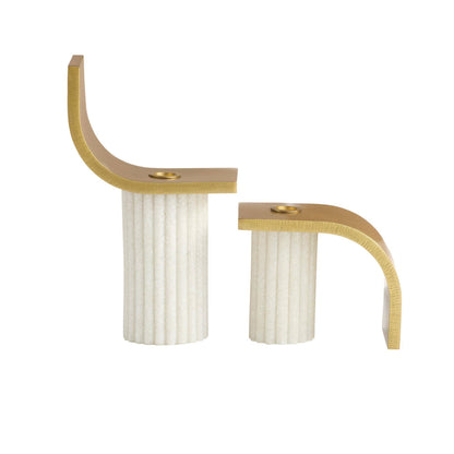 Arteriors Home Ivanna Candleholders, Set of 2 Ivory