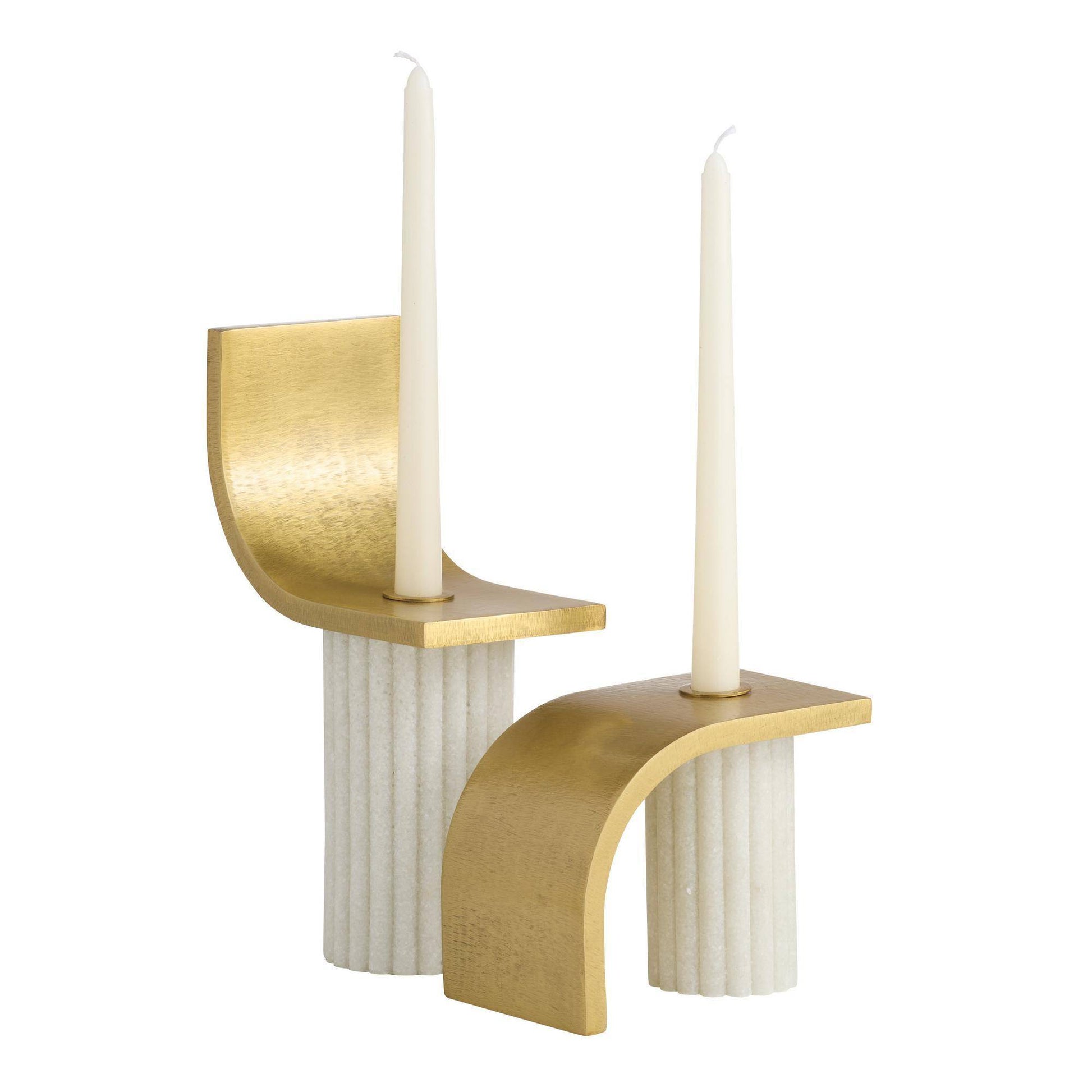 Arteriors Home Ivanna Candleholders, Set of 2 Ivory