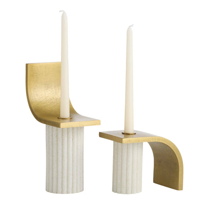 Arteriors Home Ivanna Candleholders, Set of 2 Ivory