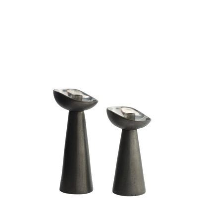 Arteriors Home Argemone Candle Holders, Set of 2 Blackened