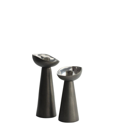 Arteriors Home Argemone Candle Holders, Set of 2 Blackened