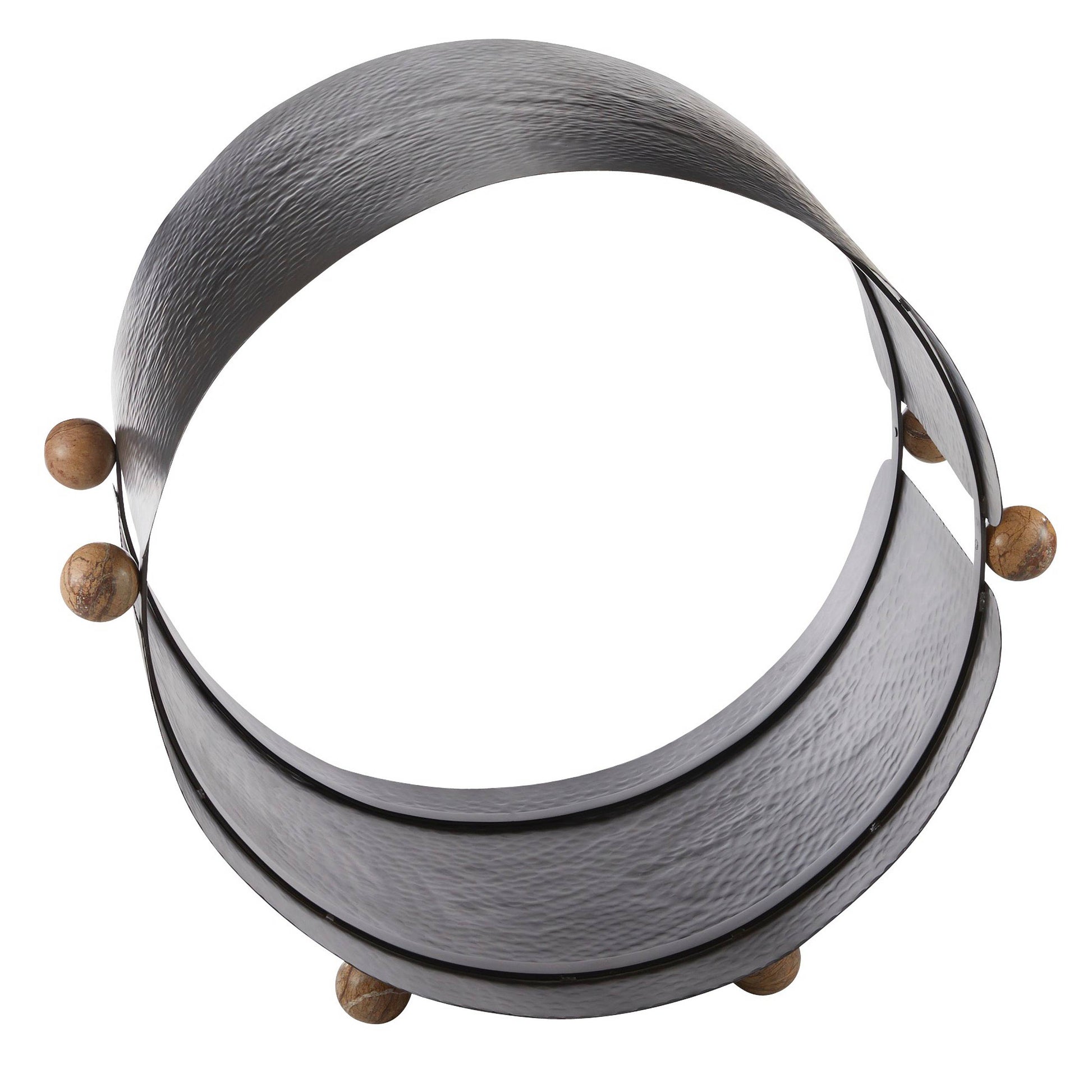 Arteriors Home Cannon Log Holder Blackened Iron, Sienna