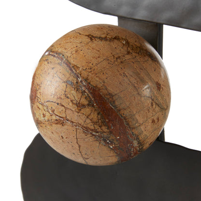 Arteriors Home Cannon Log Holder Blackened Iron, Sienna