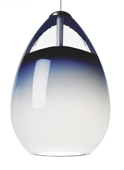 Alina Pendant FreeJack - Antique Bronze, Steel Blue glass