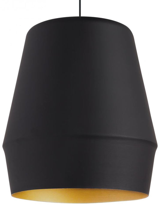 Visual Comfort Modern Allea Outdoor Pendant Black, Gold