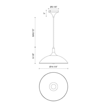 Alora Lighting Abel Mini Pendant Matte Black