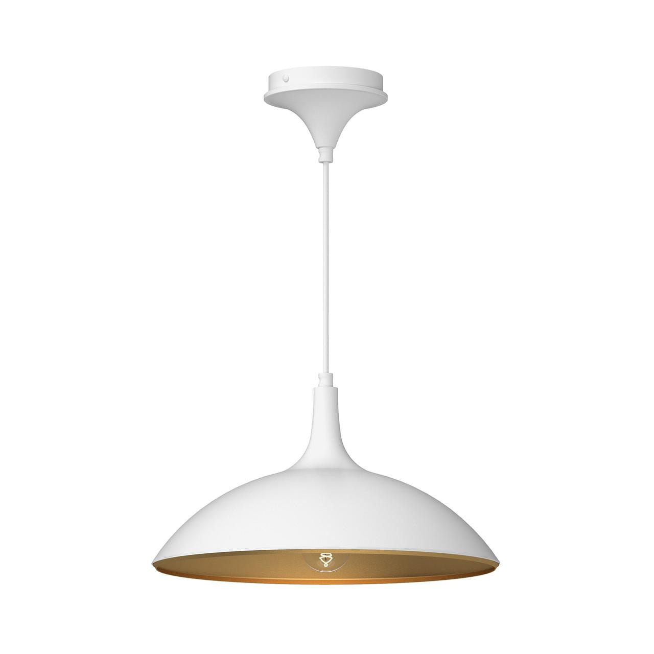 Alora Lighting Abel Pendant, 1-Light, White, 14.25"D