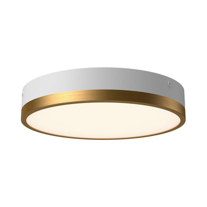Alora Lighting Adelaide 11-in Aged Gold/White LED Flush Mount