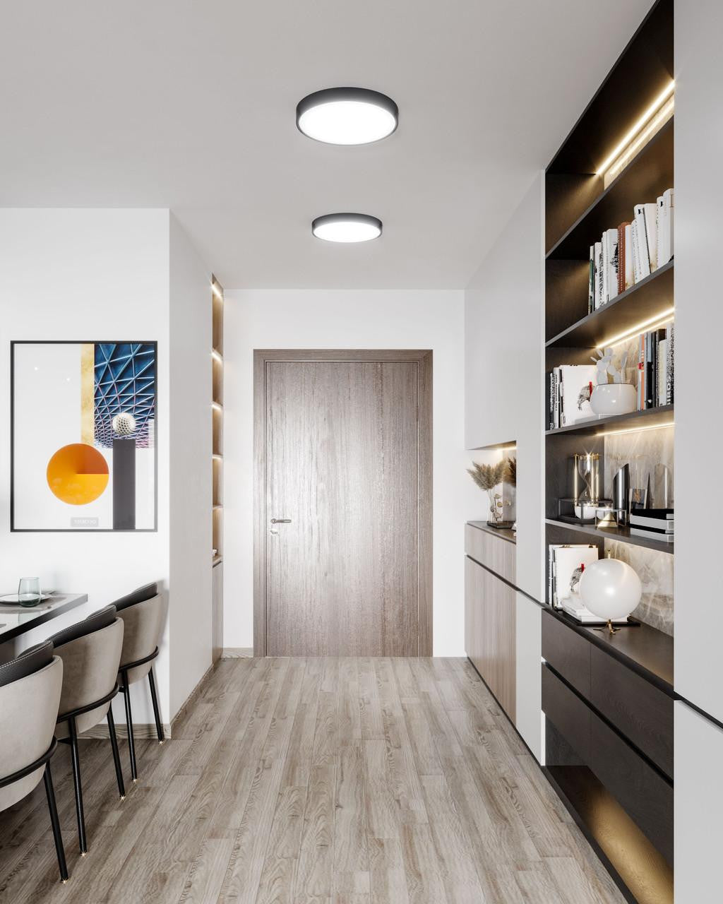 Alora Lighting Adelaide 15-in Matte Black LED Flush Mount