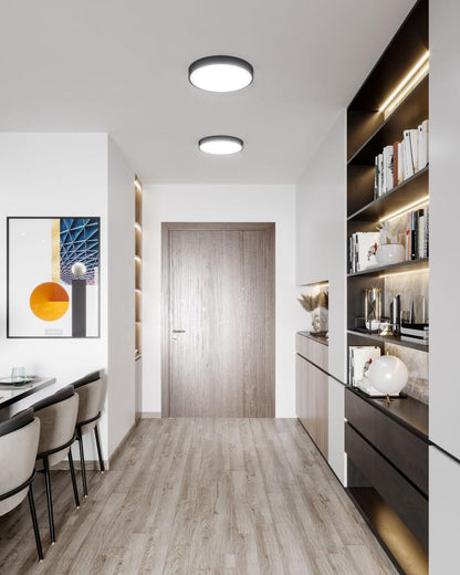 Alora Lighting Adelaide 15-in Matte Black LED Flush Mount
