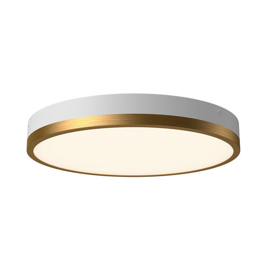 Alora Lighting Adelaide LED Flush Mount Aged Gold, White
