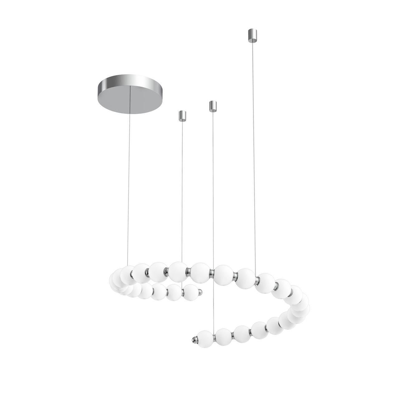 Alora Lighting Akoya Chandelier, 1-Light, LED, Chrome, 100.25"L