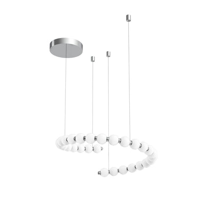 Alora Lighting Akoya Chandelier, 1-Light, LED, Chrome, 100.25"L