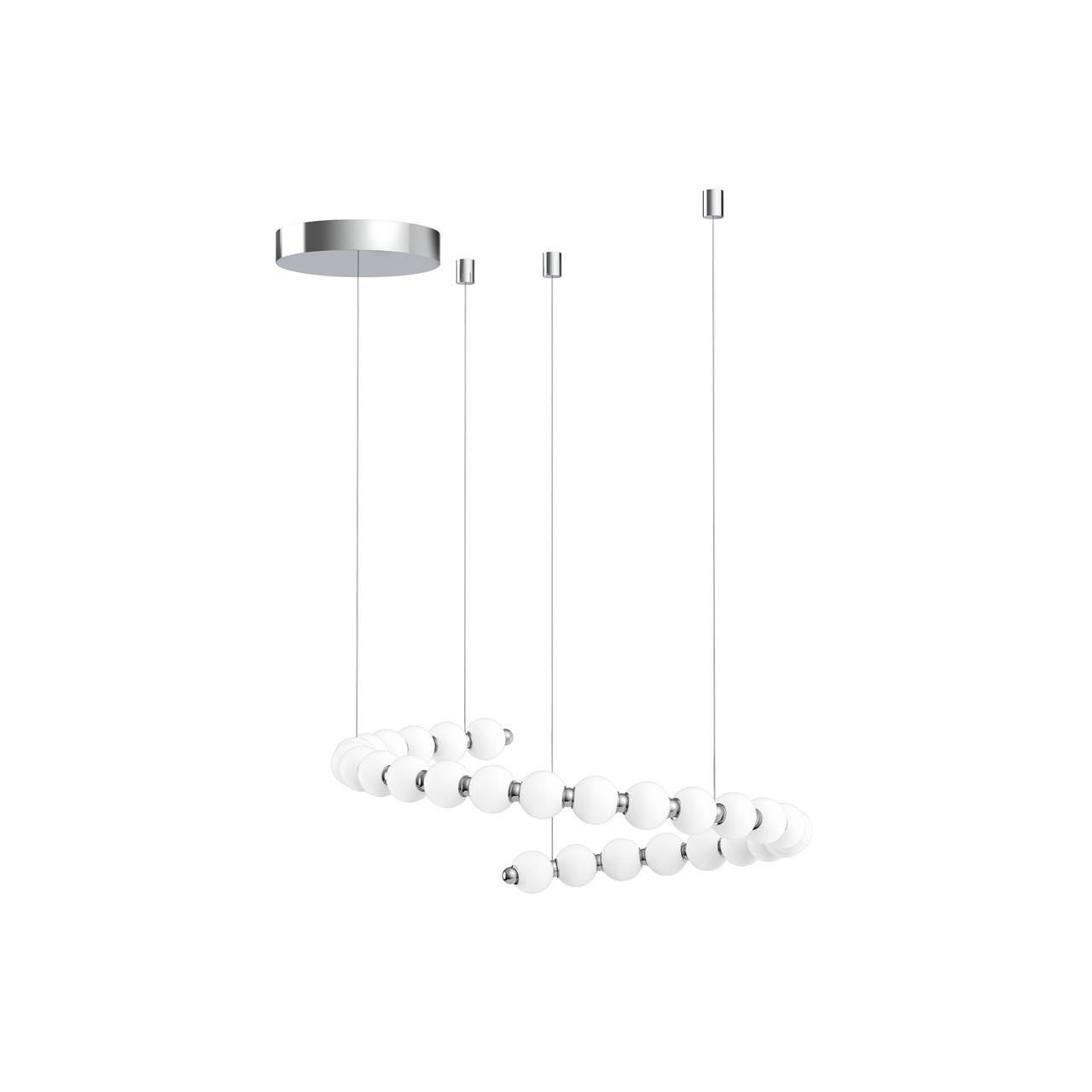 Alora Lighting Akoya Chandelier, 1-Light, LED, Chrome, 100.25"L