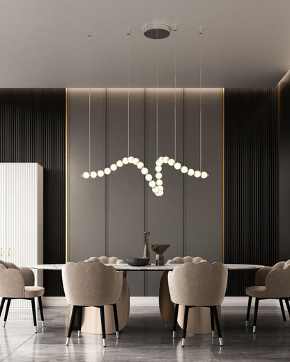 Alora Lighting Akoya Chandelier, 1-Light, LED, Chrome, 79"L (CH321506CH 706TPMP)