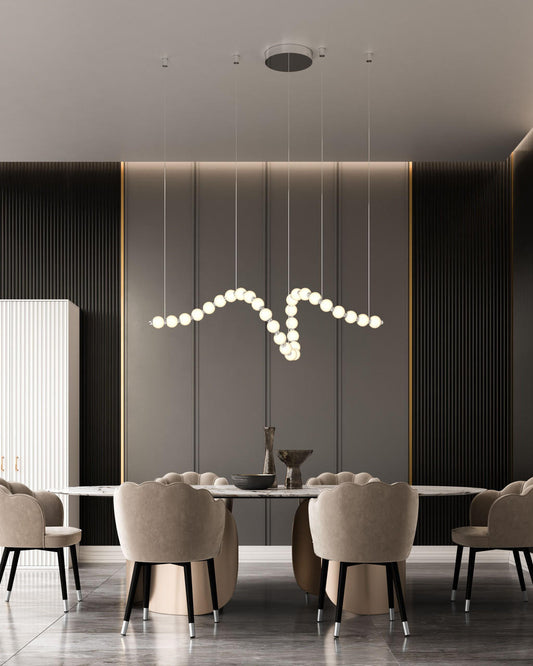 Alora Lighting Akoya Chandelier, 1-Light, LED, Chrome, 79"L (CH321506CH 706TPMP)