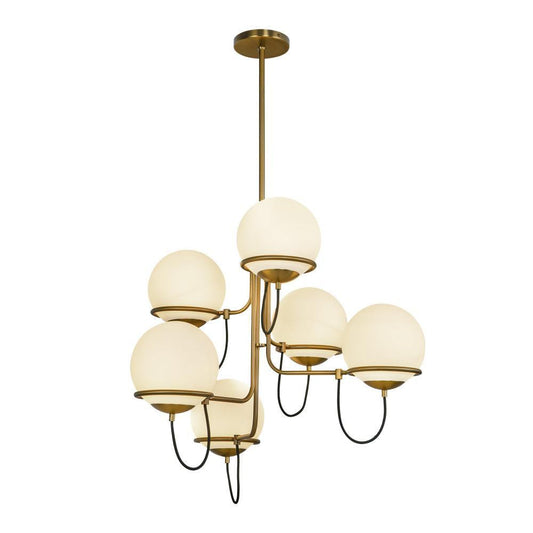 Alora Lighting Alba 6 Light Chandelier Matte Black