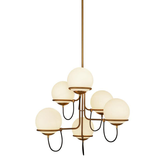 Alora Lighting Alba 6 Light Chandelier Aged Gold