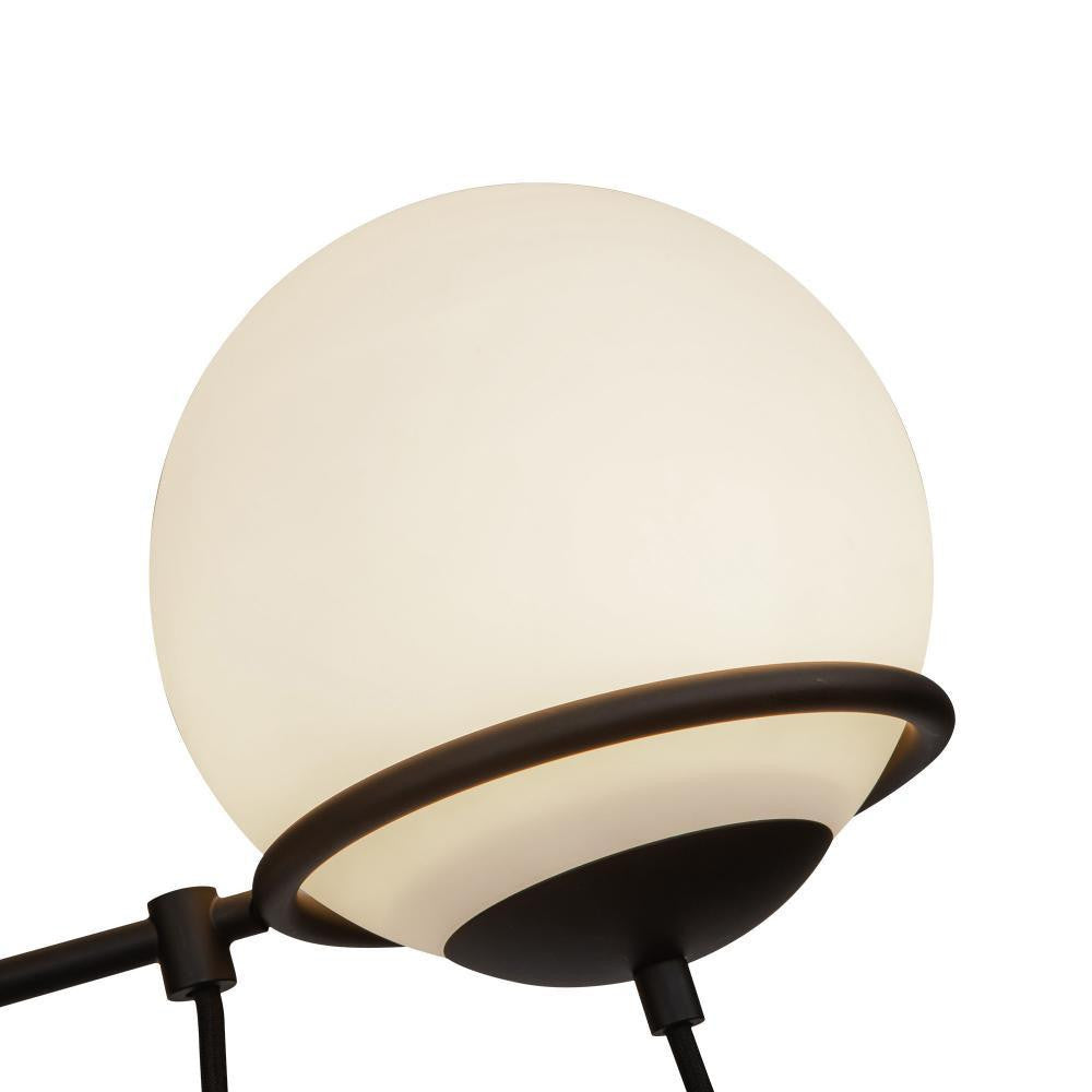 Alora Lighting Alba 32-in Matte Black/Opal Glass 6 Lights Chandelier