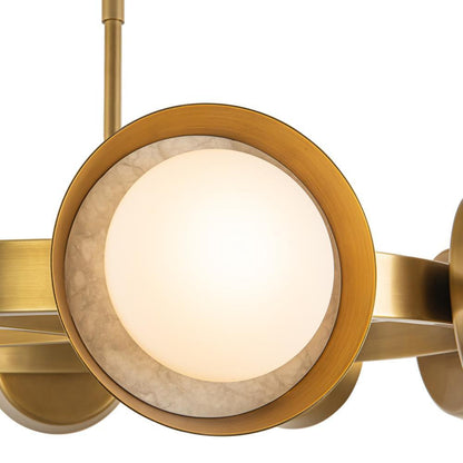 Alora Lighting Alonso Chandelier, 1-Light, LED, Vintage Brass, 37.25"D (CH320837VB 7072XL9)