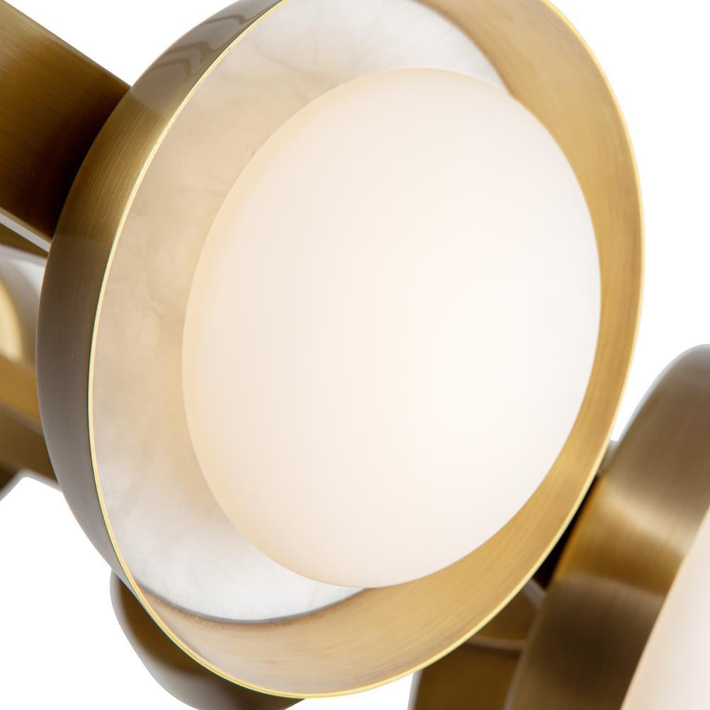 Alora Lighting Alonso Chandelier, 1-Light, LED, Vintage Brass, 50.5"D (CH320050VB 7072XLA)