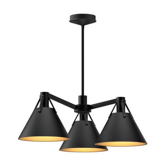 Alora Lighting Archer 3 Light Chandelier Steel Shade