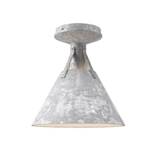 Alora Lighting Archer Semi-Flush Mount, 1-Light, Steel Shade, 10"H