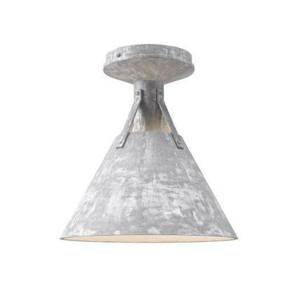 Alora Lighting Archer Semi-Flush Mount, 1-Light, Steel Shade, 10"H