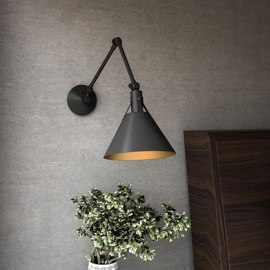 Alora Lighting Archer Wall/Vanity Light Steel Shade
