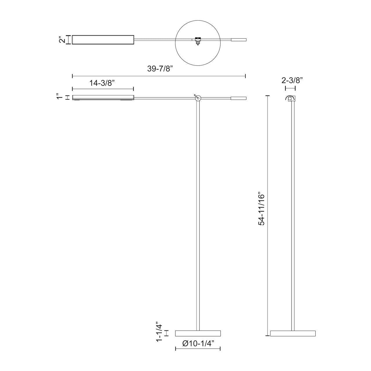 Alora Lighting Astrid Floor Lamp, 1-Light, LED, Vintage Brass, Metal Shade, 54.69"H