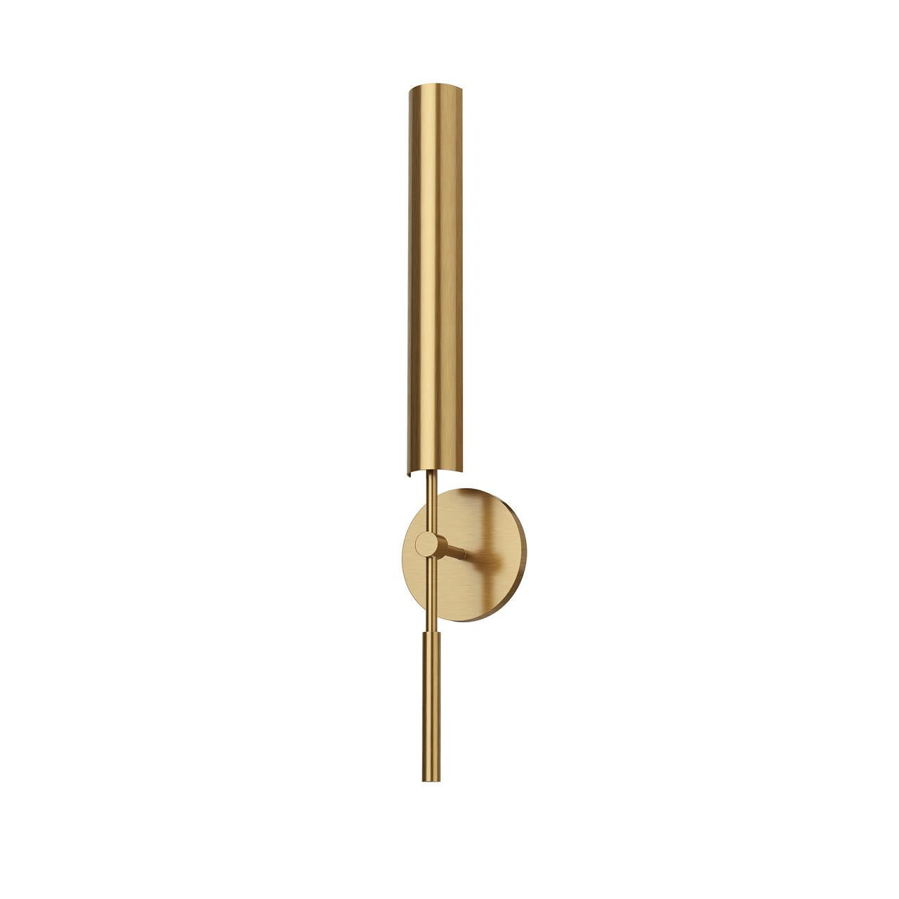 Alora Lighting Astrid Wall Sconce, 1-Light, LED, Vintage Brass, Metal Shade, 24.88"H