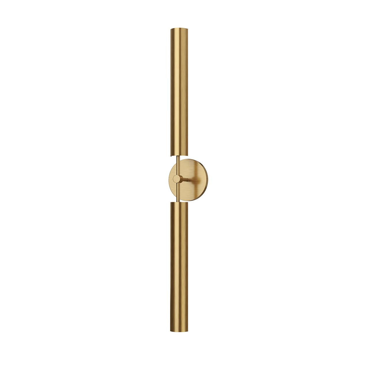 Alora Lighting Astrid Wall Sconce, 1-Light, LED, Vintage Brass, Metal Shade, 33.13"H
