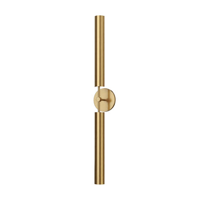 Alora Lighting Astrid Wall Sconce, 1-Light, LED, Vintage Brass, Metal Shade, 33.13"H