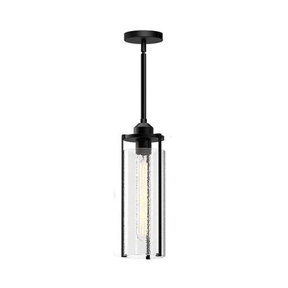 Alora Lighting Belmont Pendant, 1-Light, Matte Black, Clear Water Glass, 16.63"H