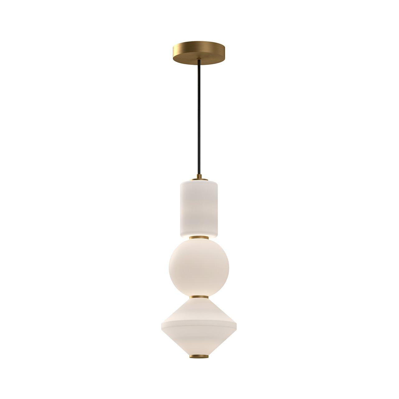 Alora Lighting Bijou 8-in LED Pendant Aged Gold