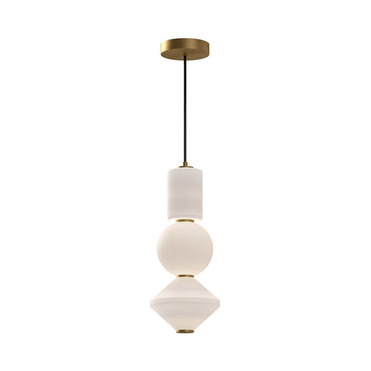 Alora Lighting Bijou 8-in LED Pendant Aged Gold