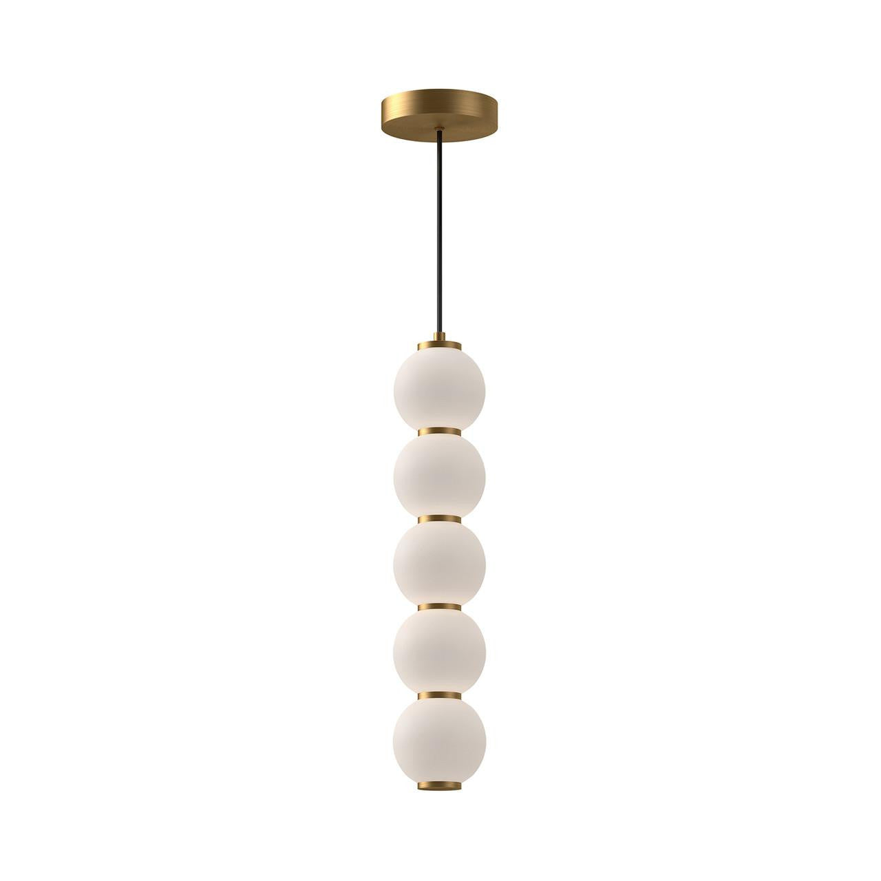Alora Lighting Bijou 5-in LED Pendant Aged Gold