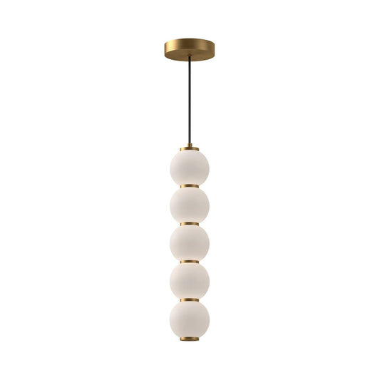 Alora Lighting Bijou 5-in LED Pendant Aged Gold