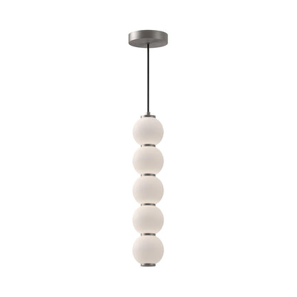 Alora Lighting Bijou Pendant, 1-Light, LED, Brushed Nickel, Opal Matte Glass, 21.25"H