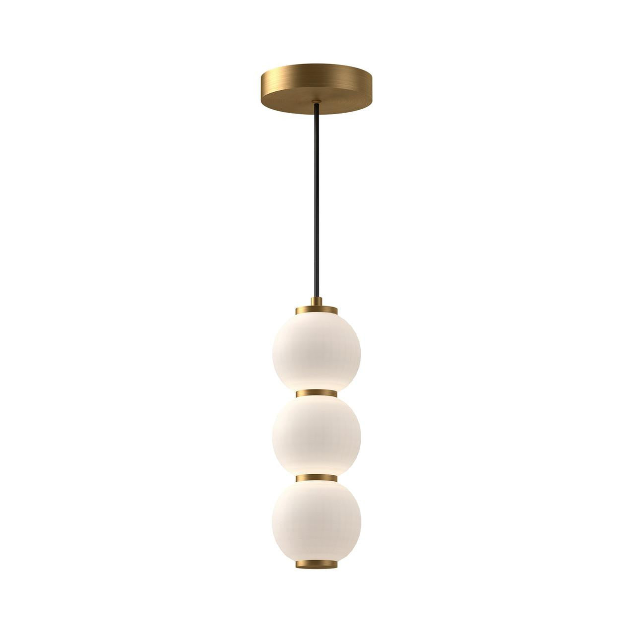 Alora Lighting Bijou 7-in LED Pendant Aged Gold