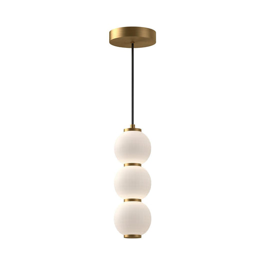 Alora Lighting Bijou 7-in LED Pendant Aged Gold