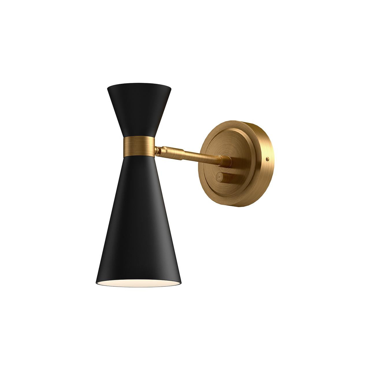 Alora Lighting Blake 4-in Wall/Vanity Light Aged Gold, Matte Black