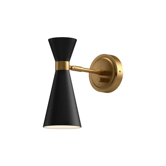 Alora Lighting Blake 4-in Wall/Vanity Light Aged Gold, Matte Black