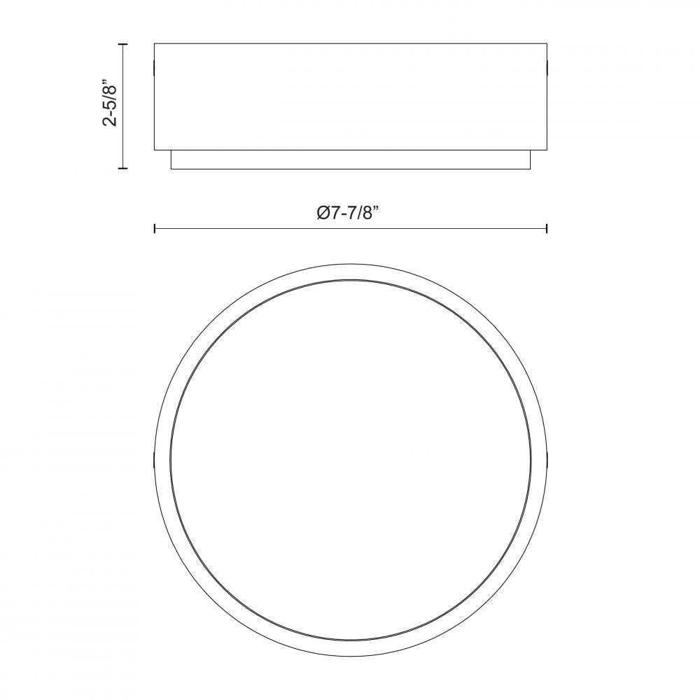 Alora Lighting Blanco 8-in Polished Nickel/Alabaster LED Flush Mount