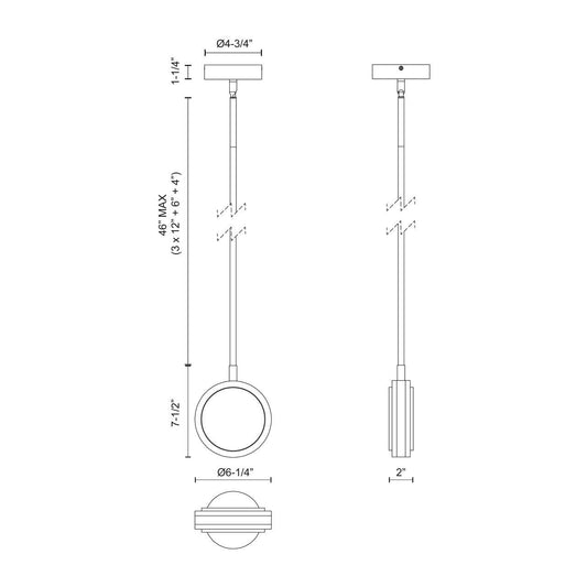 Blanco 6-in LED Pendant - Alora Lighting - view 6