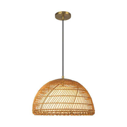 Alora Lighting Bondi 16-in Brushed Gold/Opal Glass 1 Light Pendant