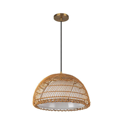 Alora Lighting Bondi 16-in Brushed Gold/Opal Glass 1 Light Pendant