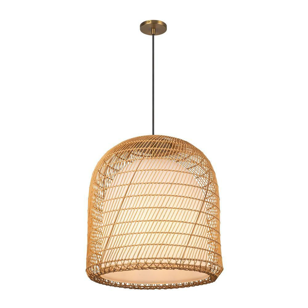 Alora Lighting Bondi 20-in Brushed Gold/Opal Glass 1 Light Pendant PD631920BGOP