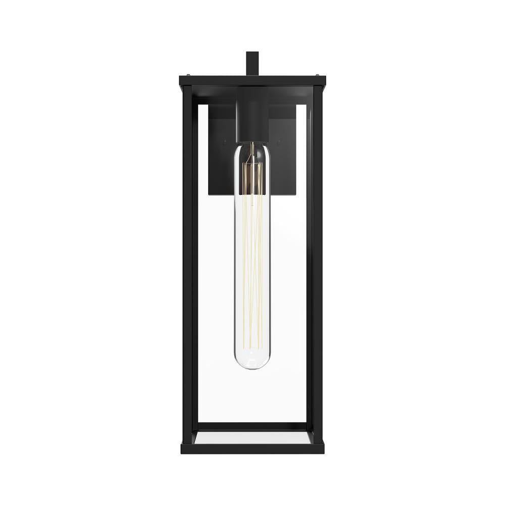 Alora Lighting Brentwood Outdoor Wall Sconce, 1-Light, Textured Black, Clear Glass, 17.63"H (EW652707BKCL 706TRN8)