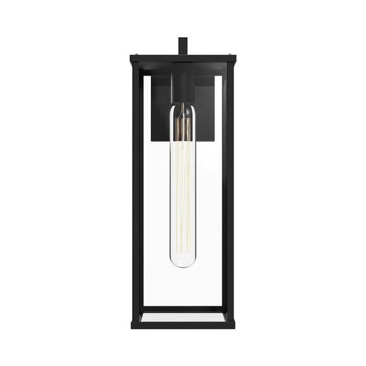 Alora Lighting Brentwood Outdoor Wall Sconce, 1-Light, Textured Black, Clear Glass, 17.63"H (EW652707BKCL 706TRN8)